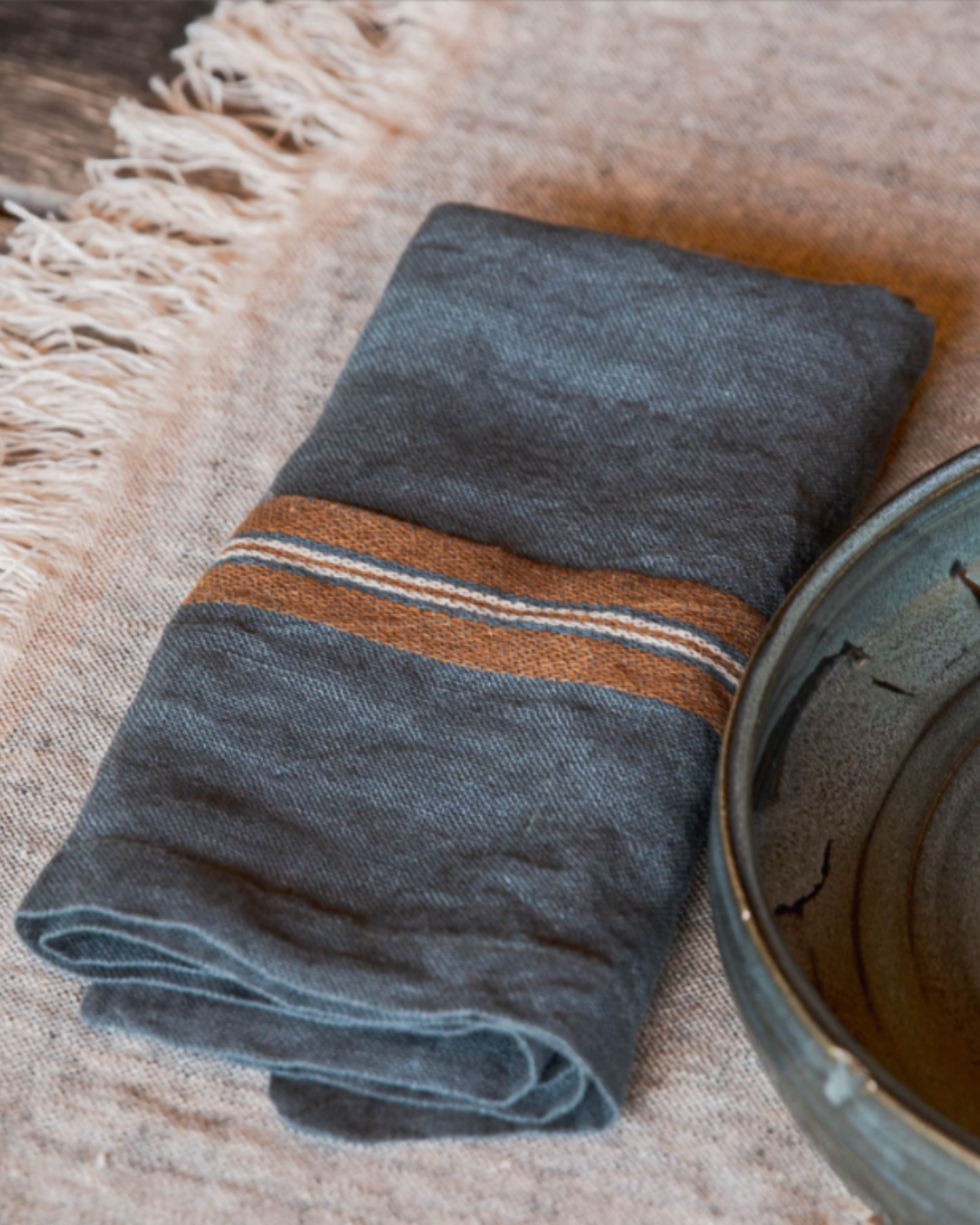Kea Stripe Linen Napkin 42 x 42cm