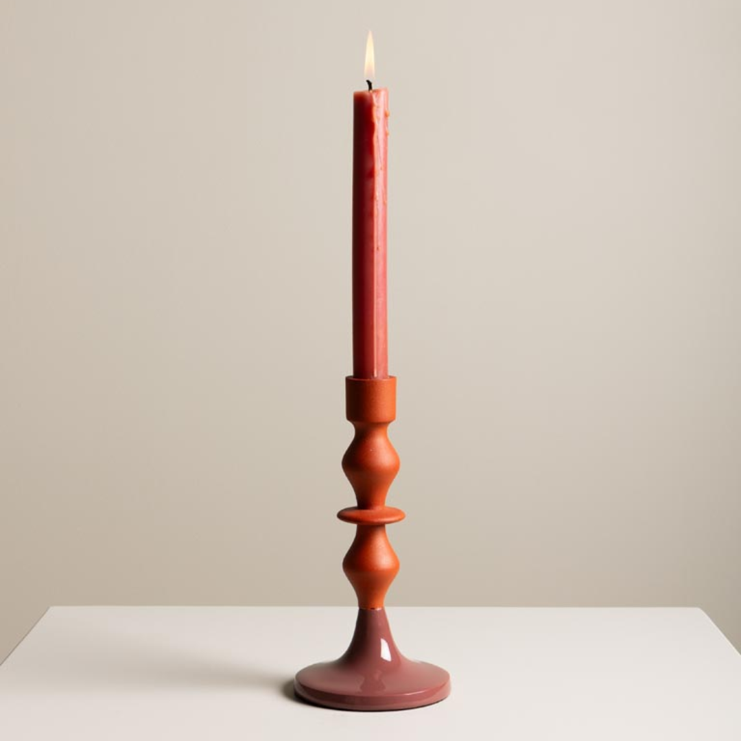 Orange & Pink Small Candle Holder