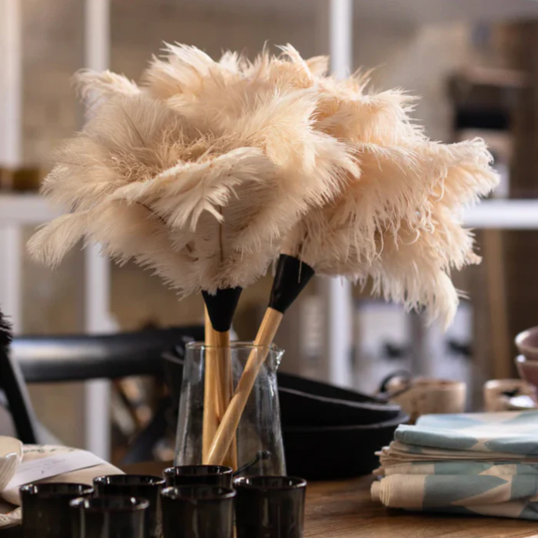 White Ostrich Feather Duster in 2 Sizes