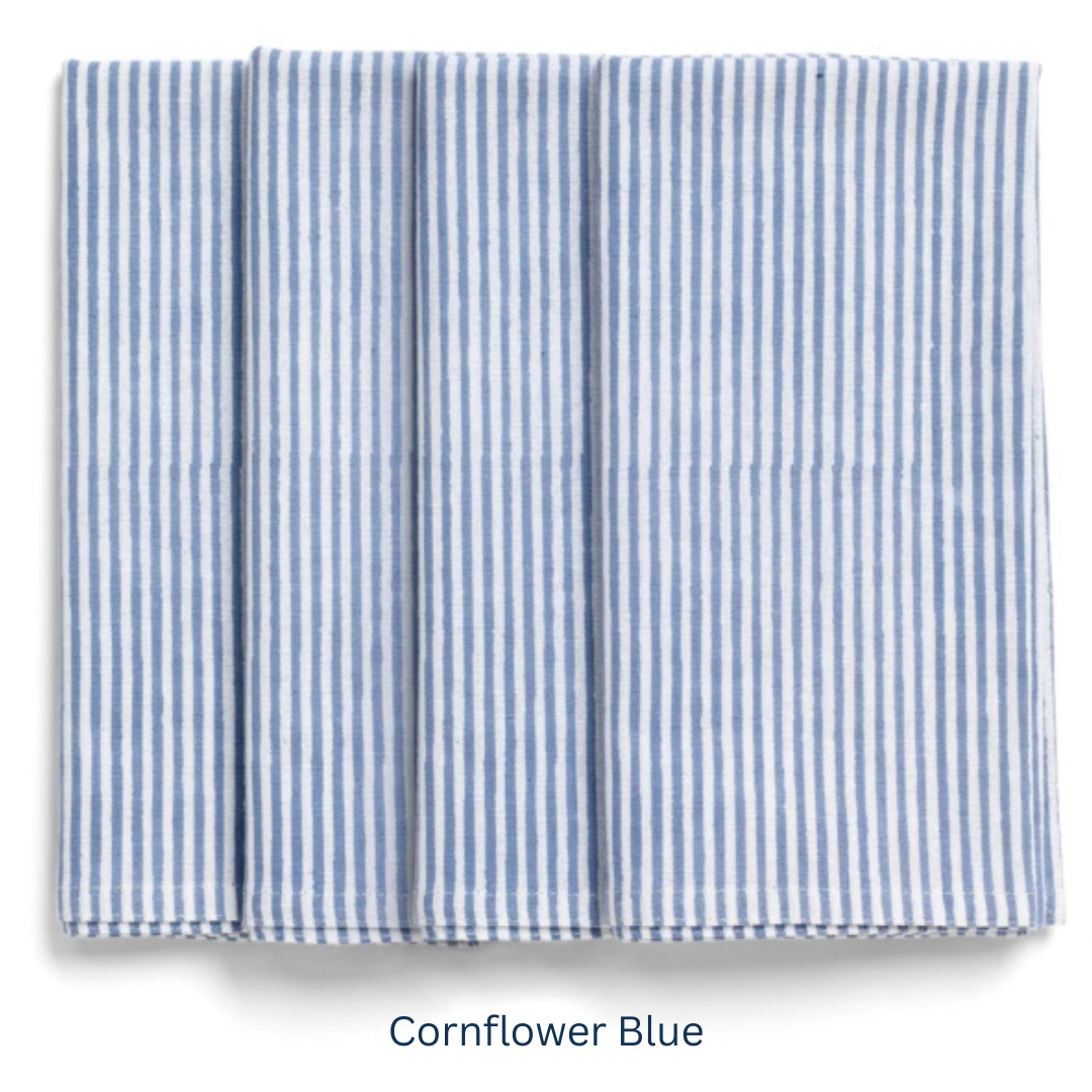 Stripe Napkin Set of 4 in 14 colours