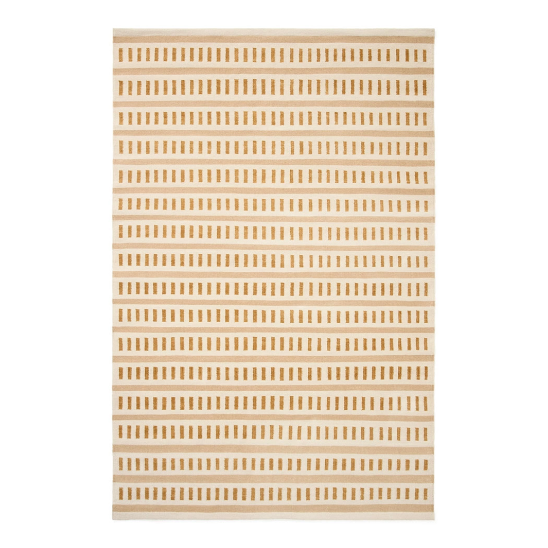 Masala Yellow & Beige Railway Rug in 3 Sizes