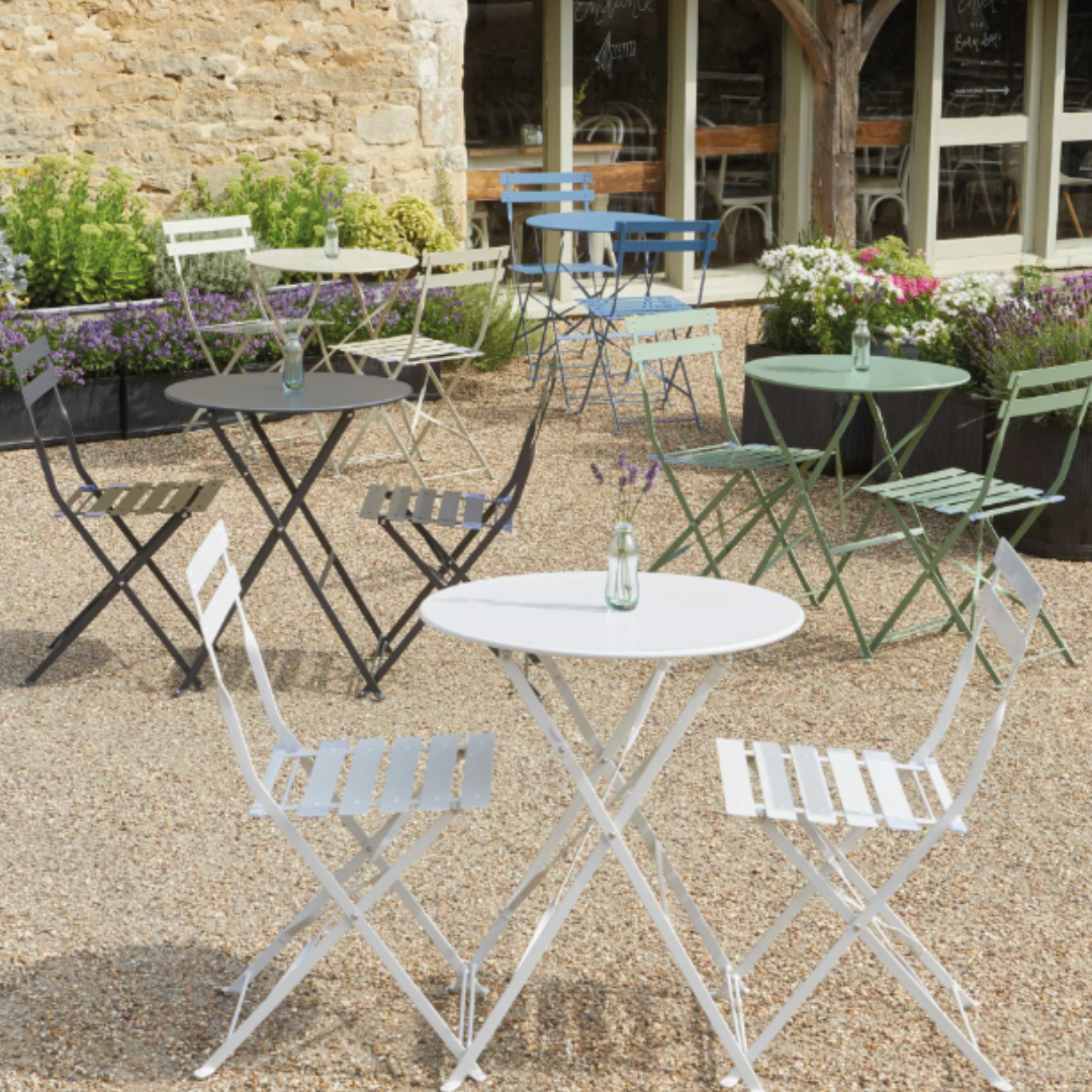 Small Bistro Set in 3 Colours (Table + 2 Chairs)