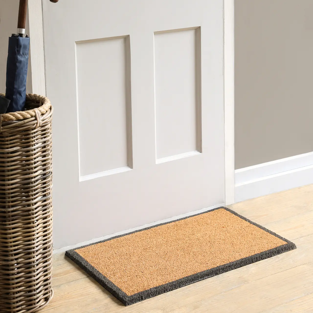 Coir Doormat with Charcoal Boarder in 3 Sizes