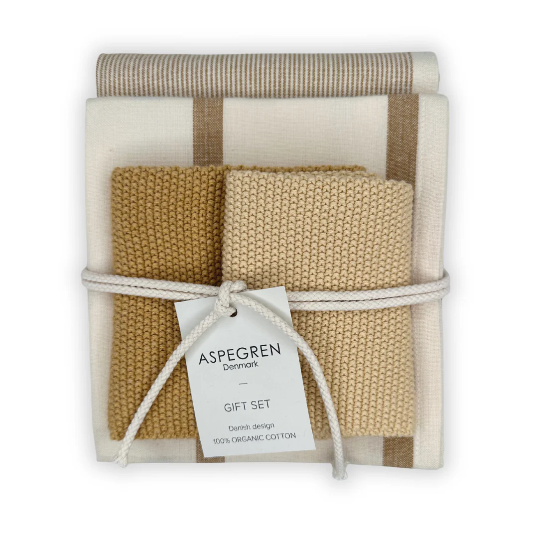 Sunflower Seed Towel & Dishcloth Gift Set of 4