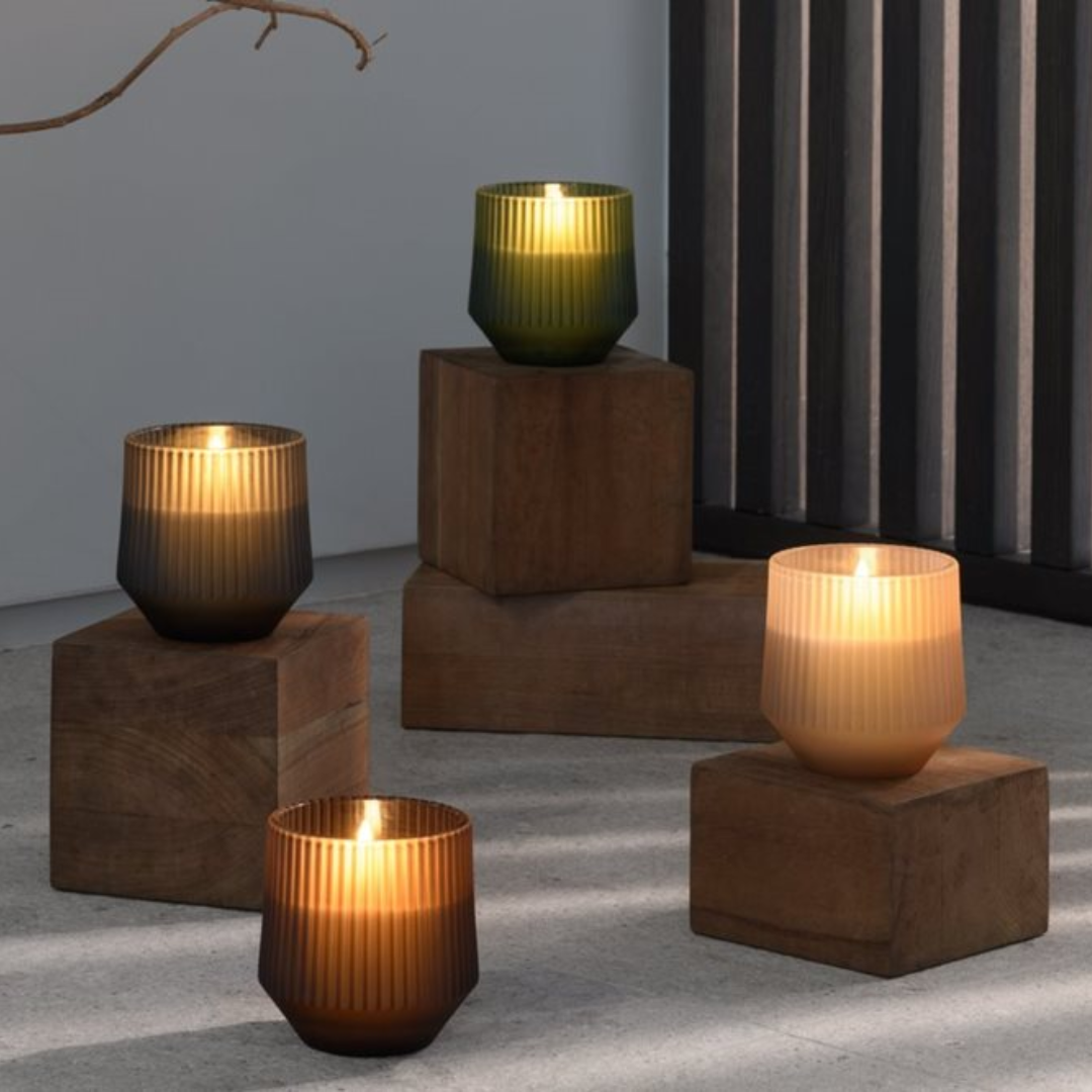 LED Scented Glass Candle in 4 Scents