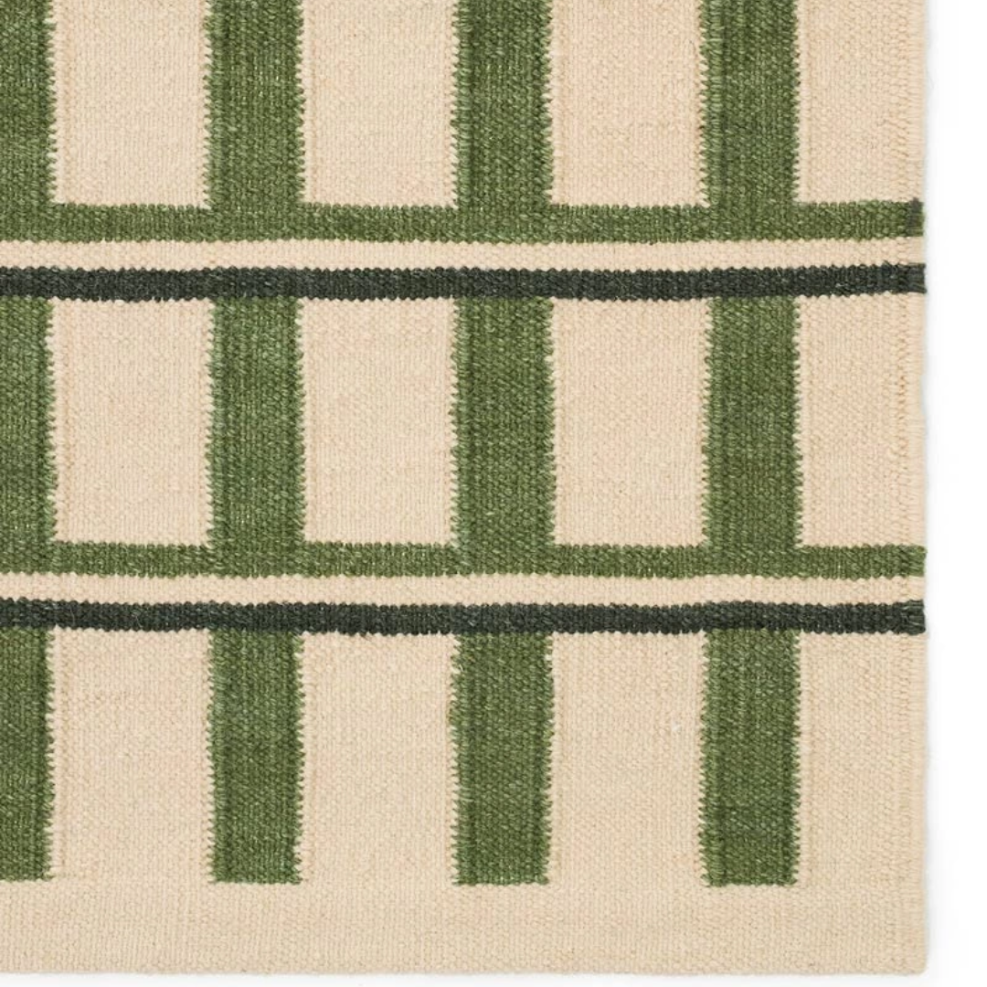 Mysore Rug Green & Beige in 2 Sizes