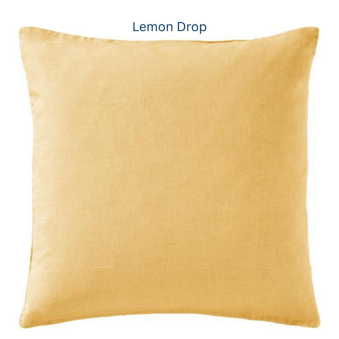 Stone Washed Linen Cushion 50 x 50cm in 10 colours