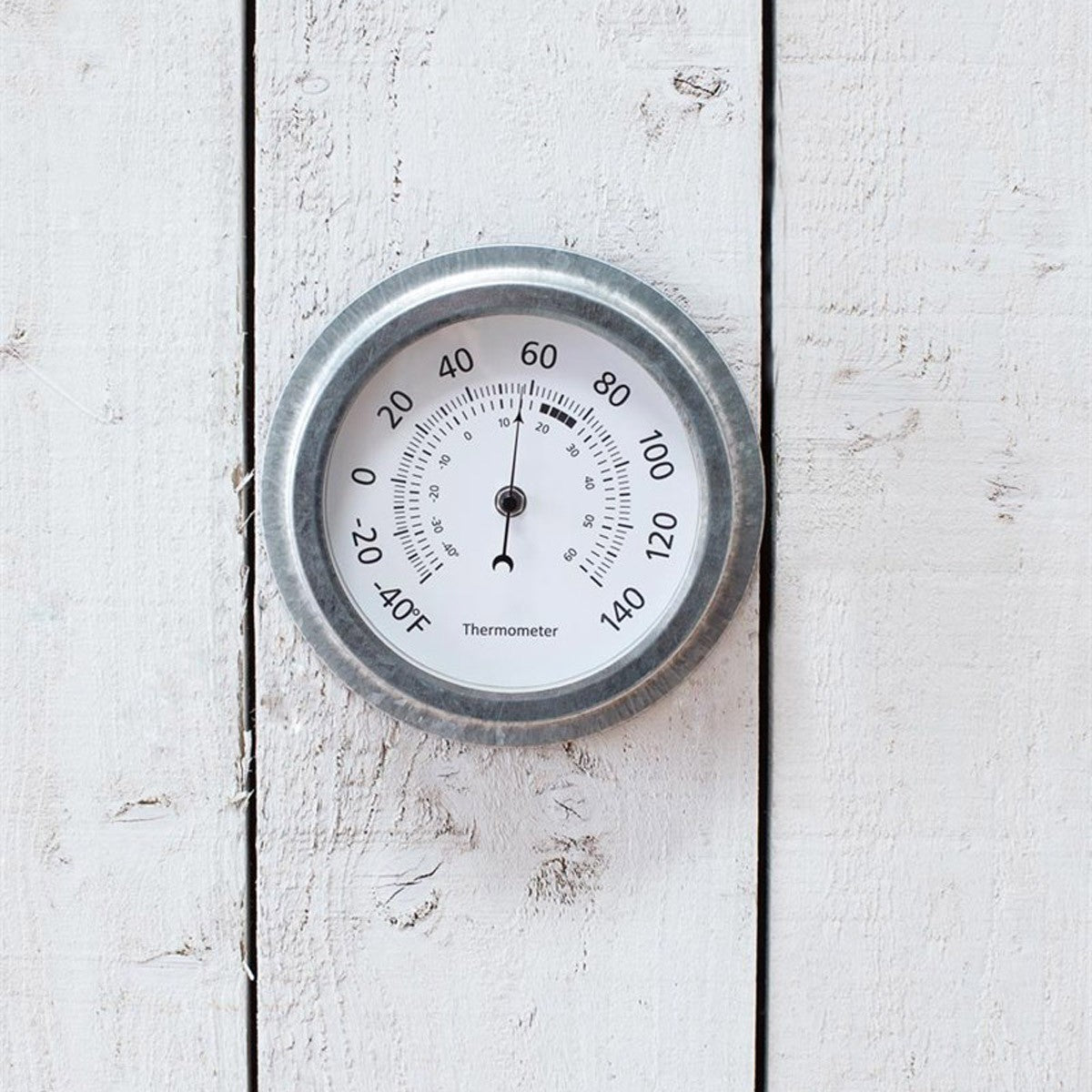 Outdoor Garden Thermometer - Galvanised Steel