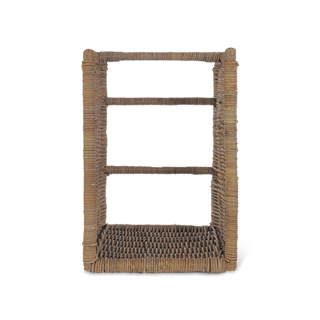 Indoor log storage basket made from natural kubu rattan