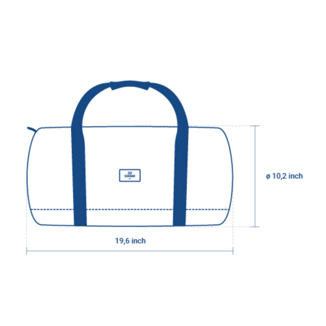 Recycled Sail Duffel Bag in Light Grey
