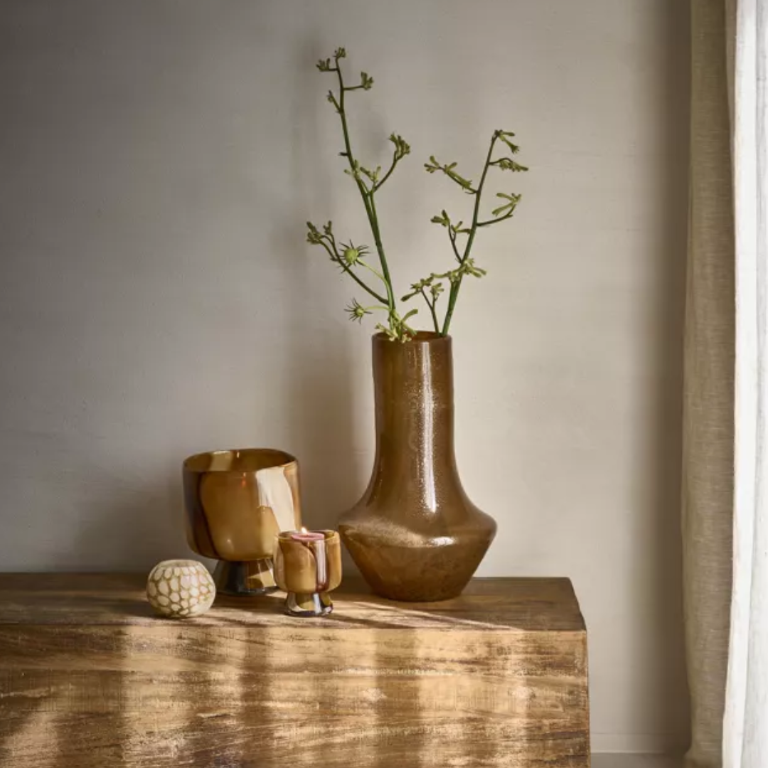 Camel Glass Vase