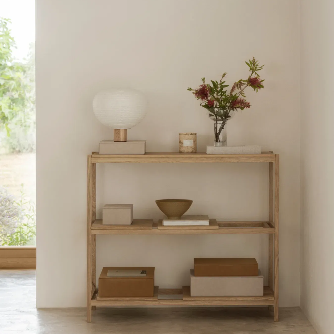 Oak & Ricepaper Lamp in 2 Sizes