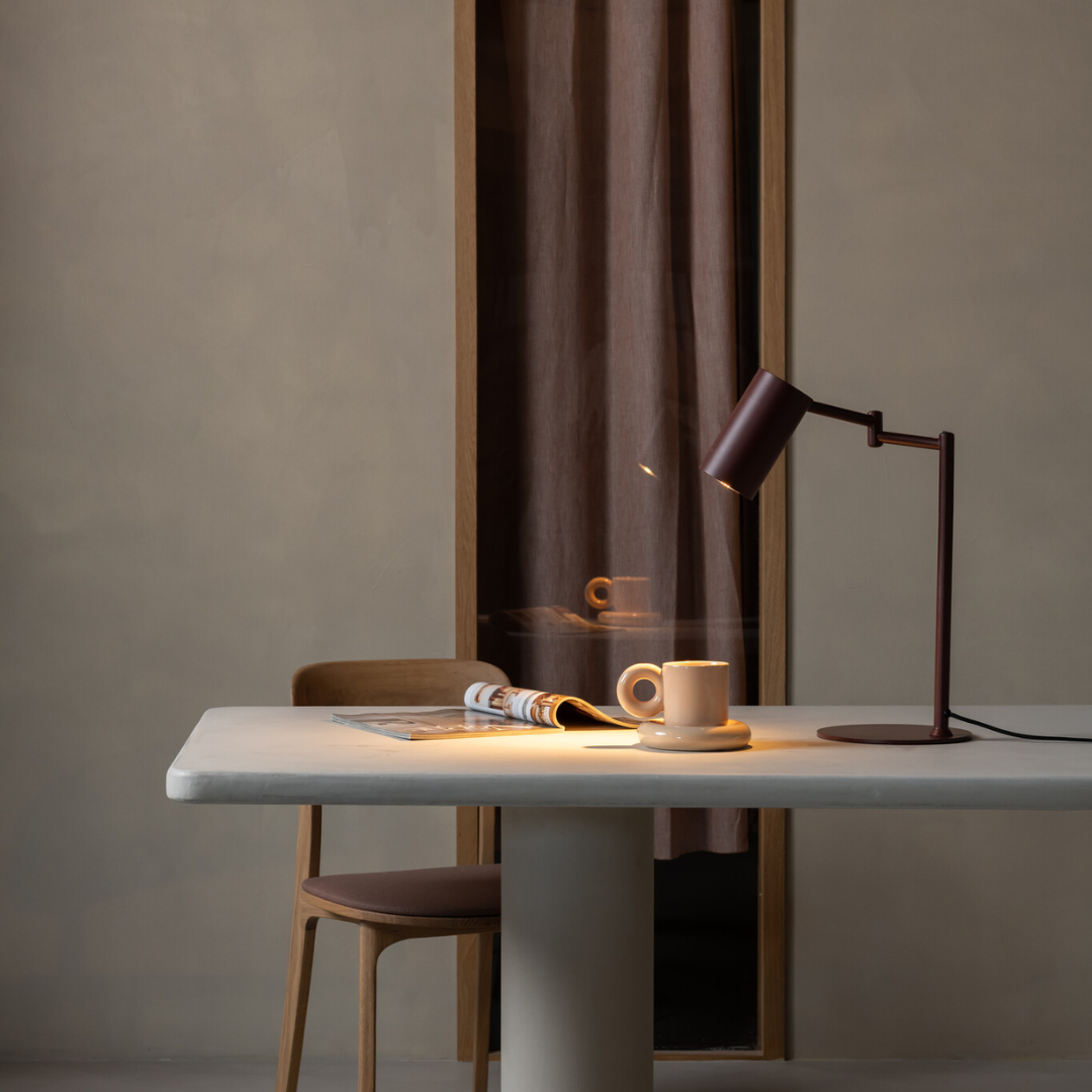 Burgundy Bilbao Table Lamp