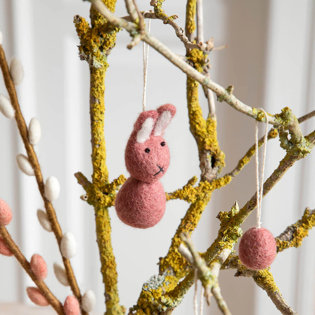 Hanging Felt Small Bunny in 2 Colours