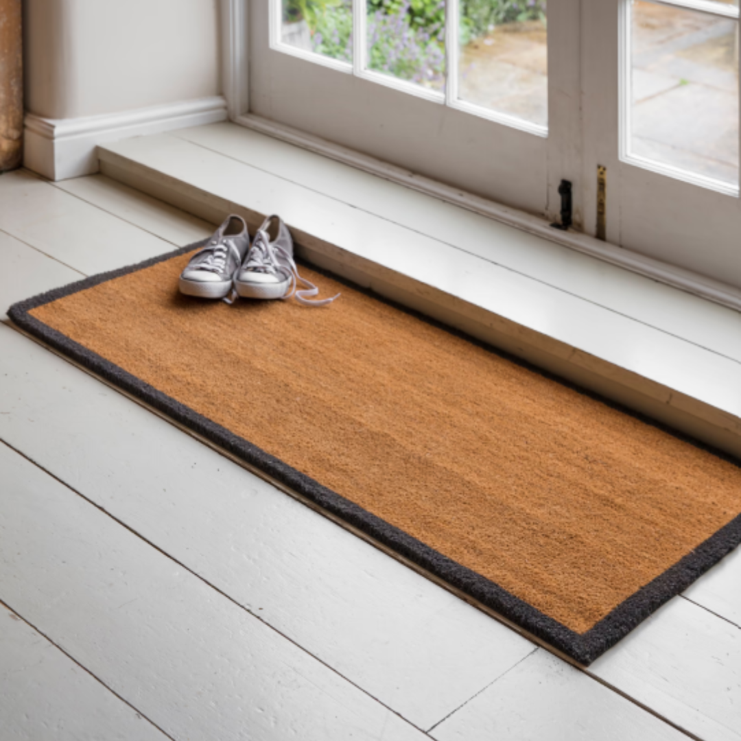 Coir Doormat with Charcoal Boarder in 3 Sizes