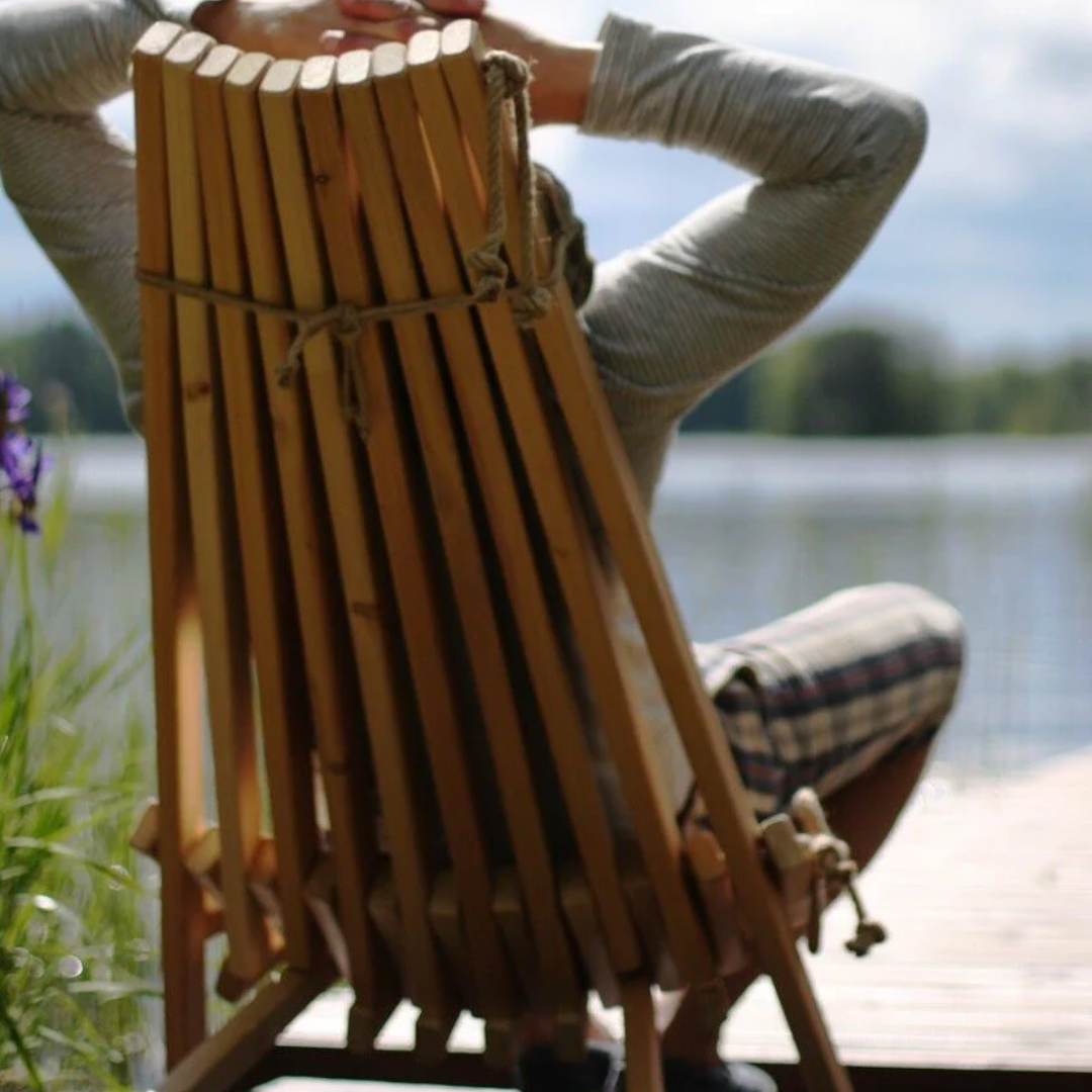 Larch Eco Chair and Matching Footstool