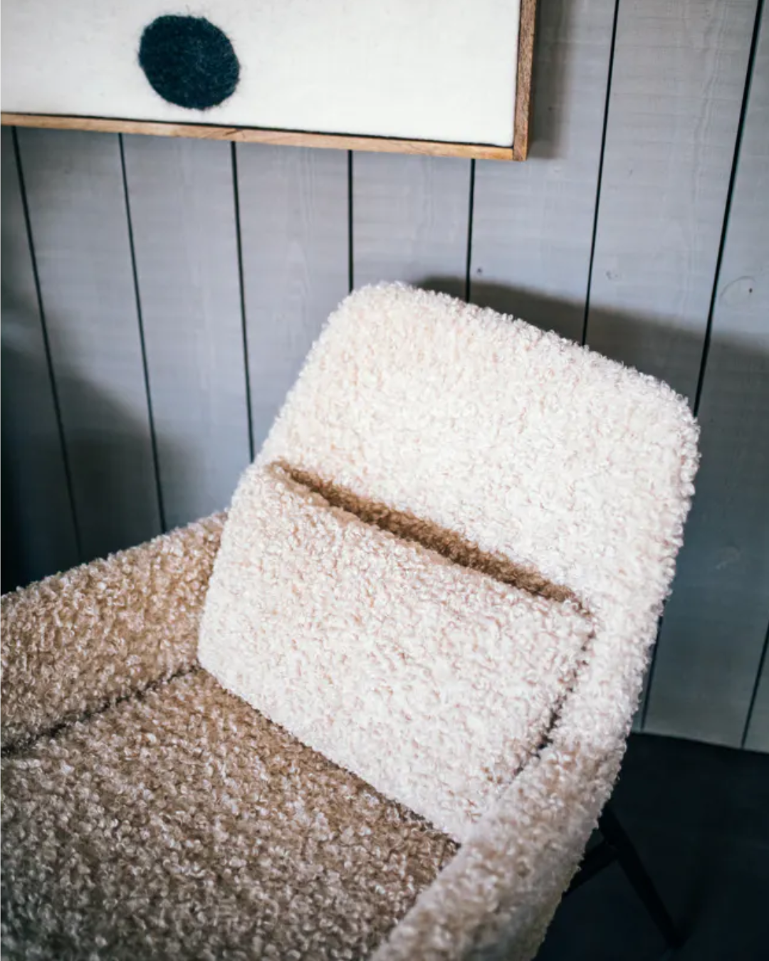 Beige Boucle Chair
