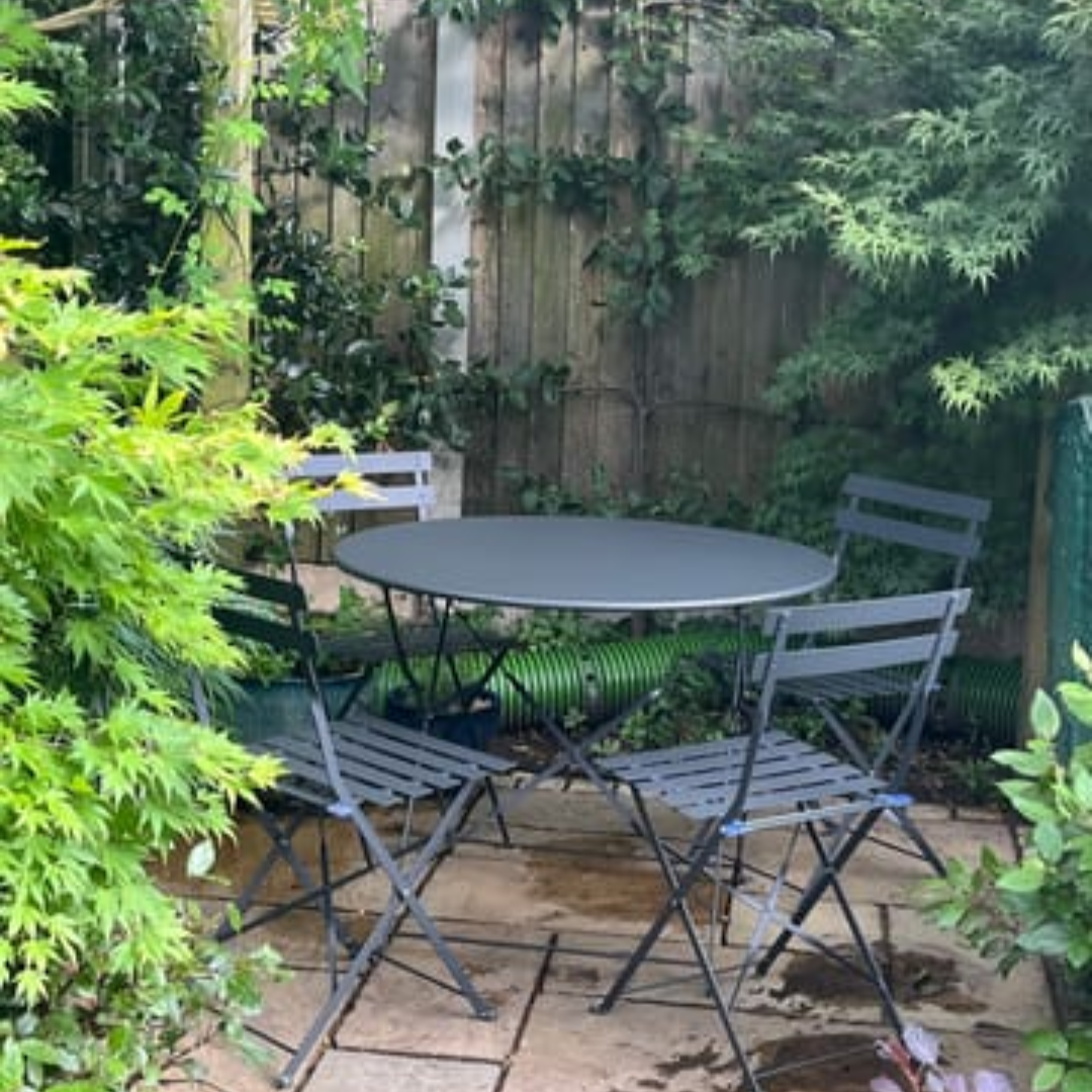 Large Bistro Set in Carbon (Table + 2 Chairs)
