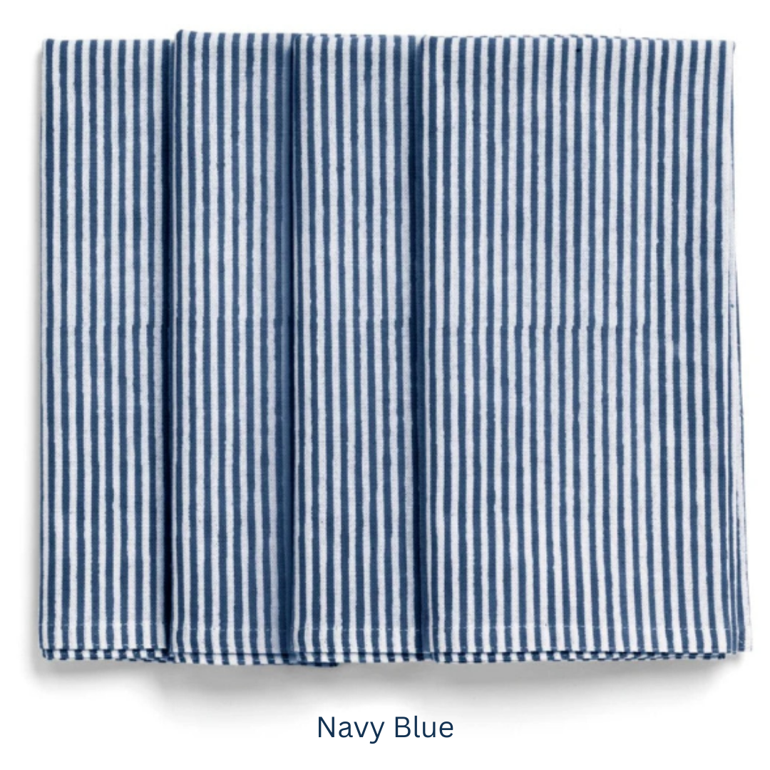 Stripe Napkin Set of 4 in 14 colours