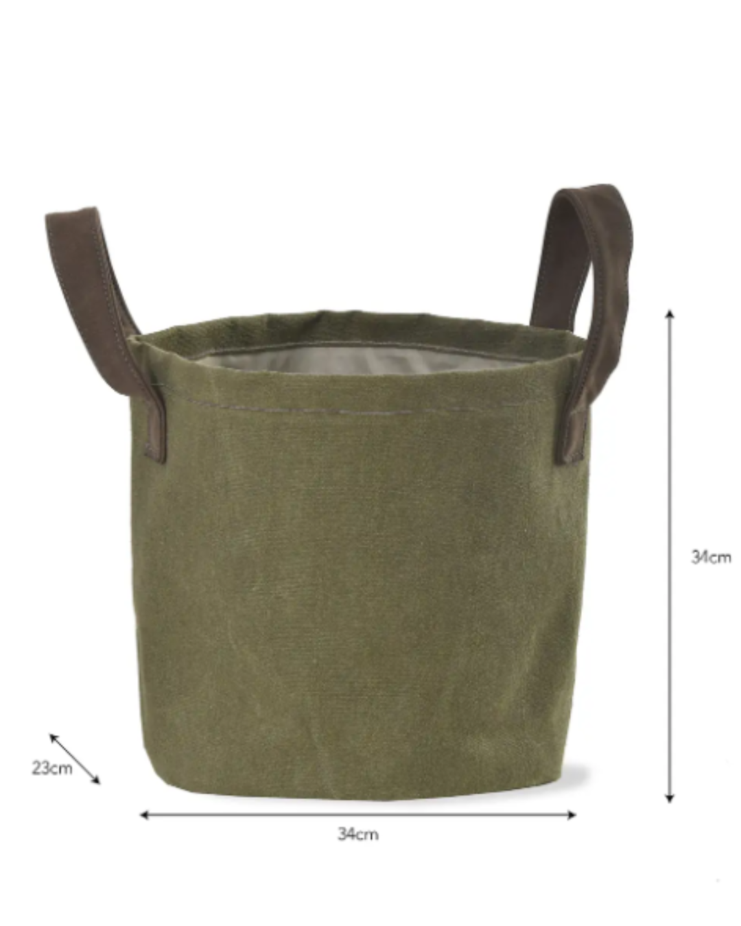 Green Canvas Garden Storage Bag with Handles