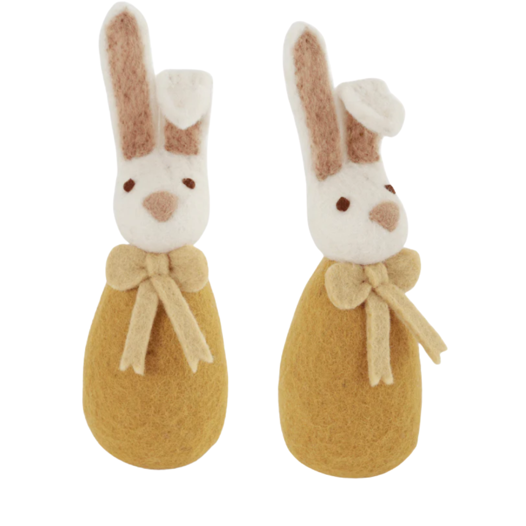 Felt Big Bunny with Bow in 2 Colours