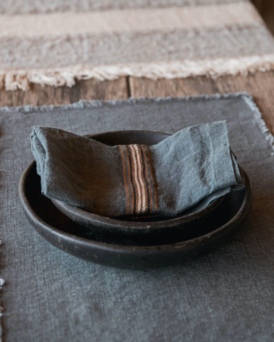 Kea Stripe Linen Napkin 42 x 42cm