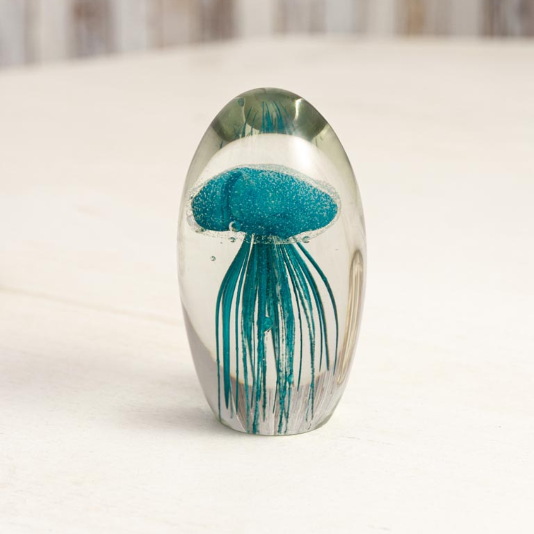 Glass Paperweight Jellyfish in 5 Colours