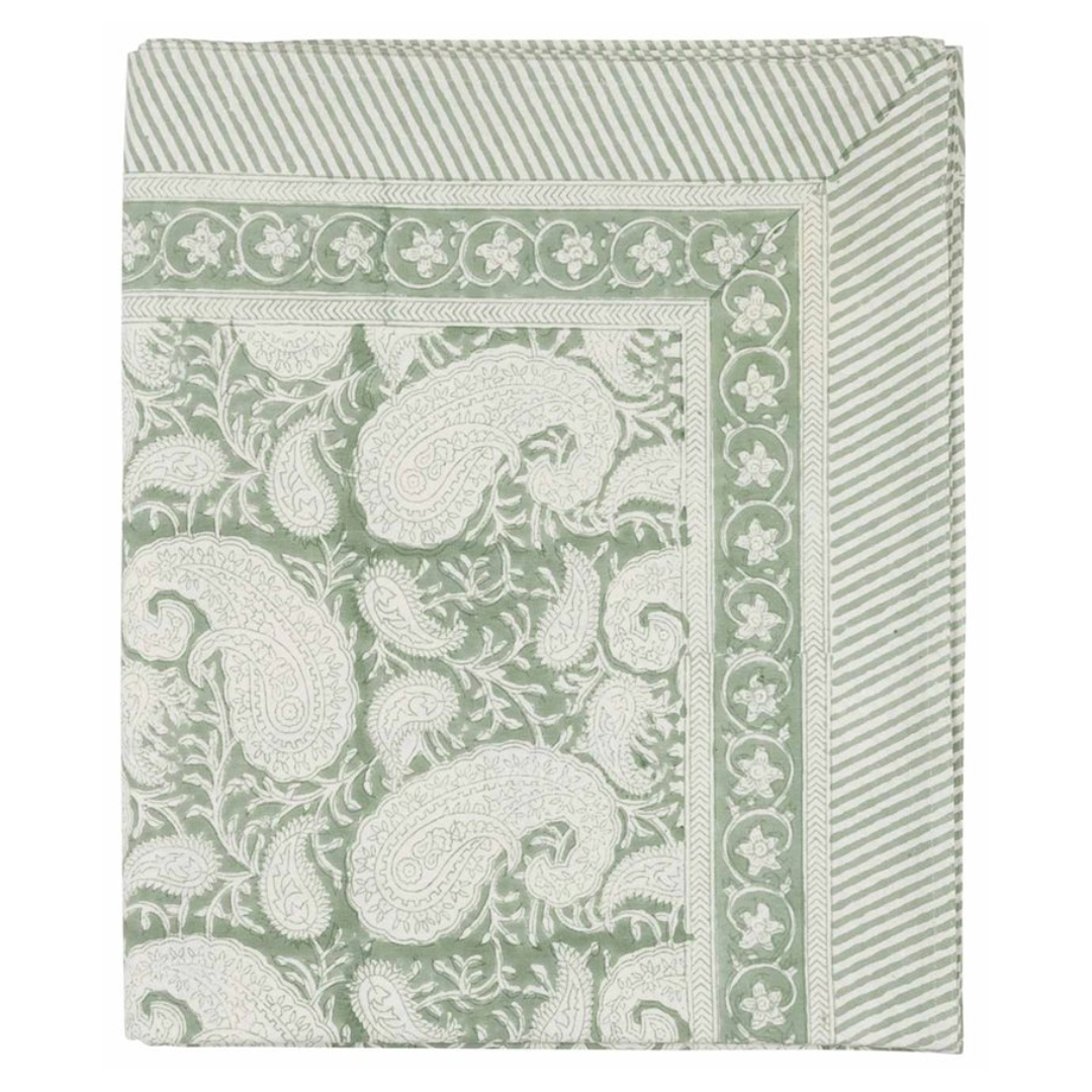 Sea Foam Big Paisley Tablecloth in 2 Sizes