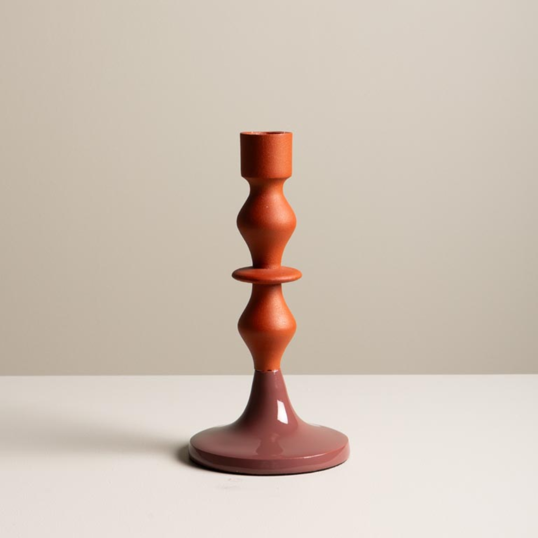 Orange & Pink Small Candle Holder