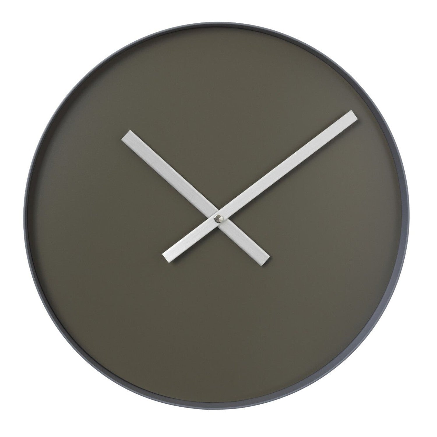 minimal large wall clock in tarmac colour