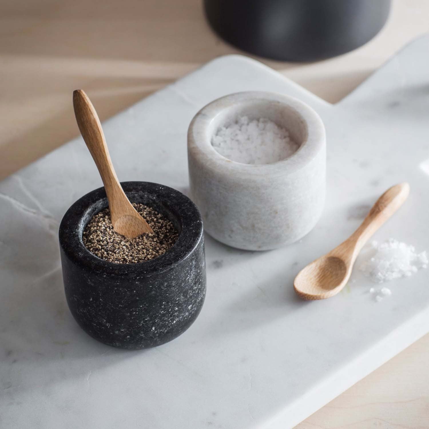 Salt and Pepper Set in Granite and Marble