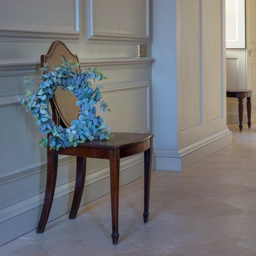 Frosted Eucalyptus Christmas Wreath home seasonal decor