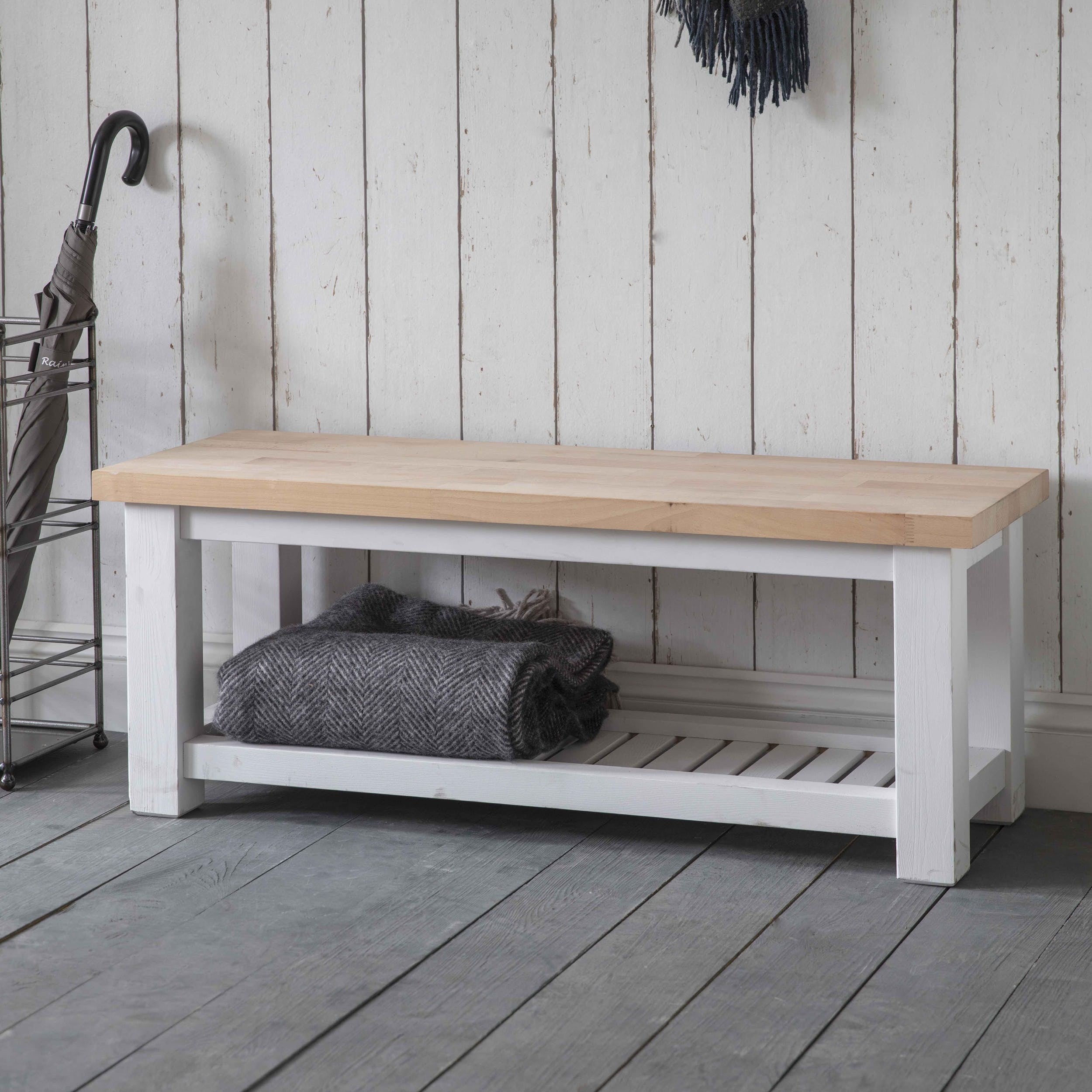 Hallway Bench with Beech Top