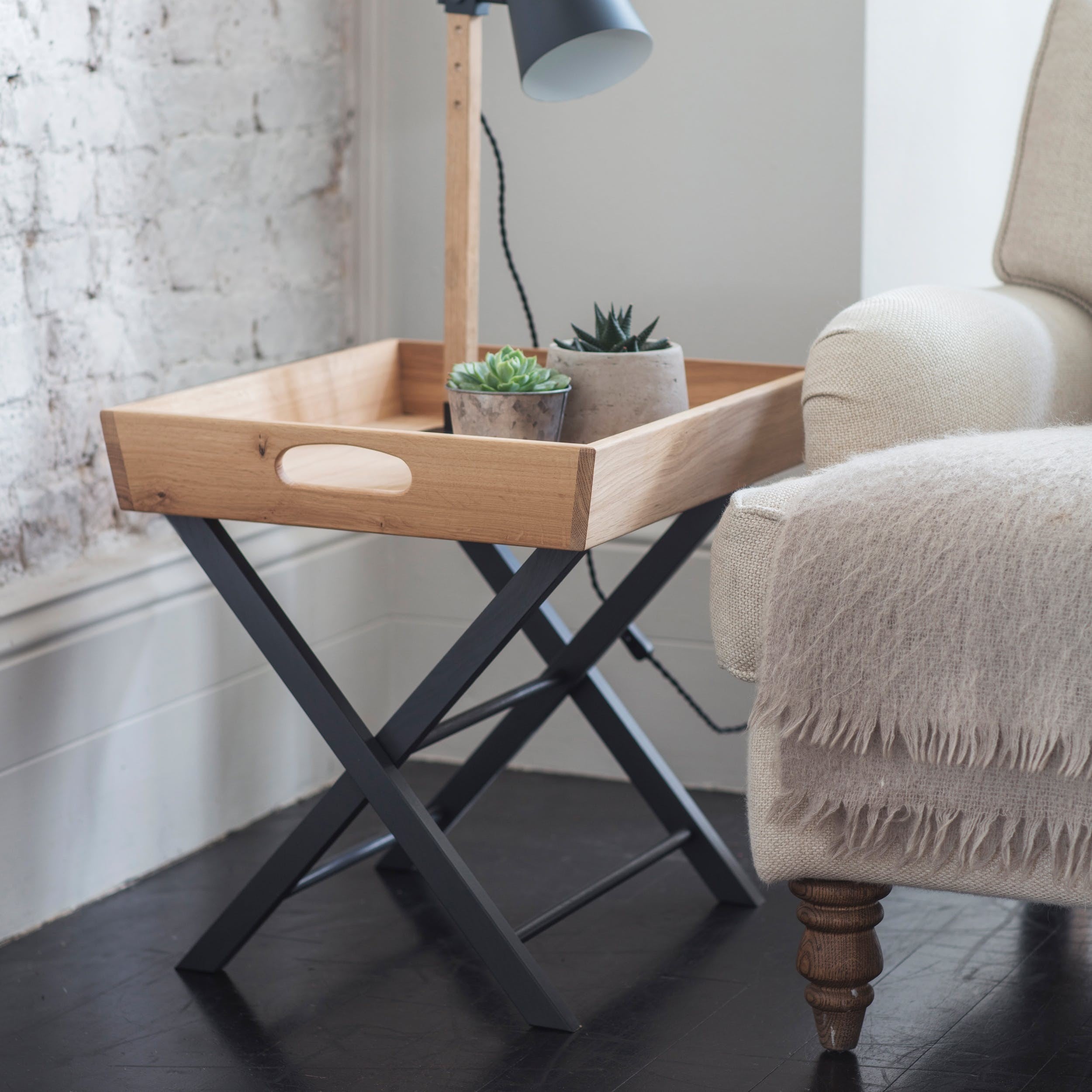 Butlers Tray Side Table with Painted Legs
