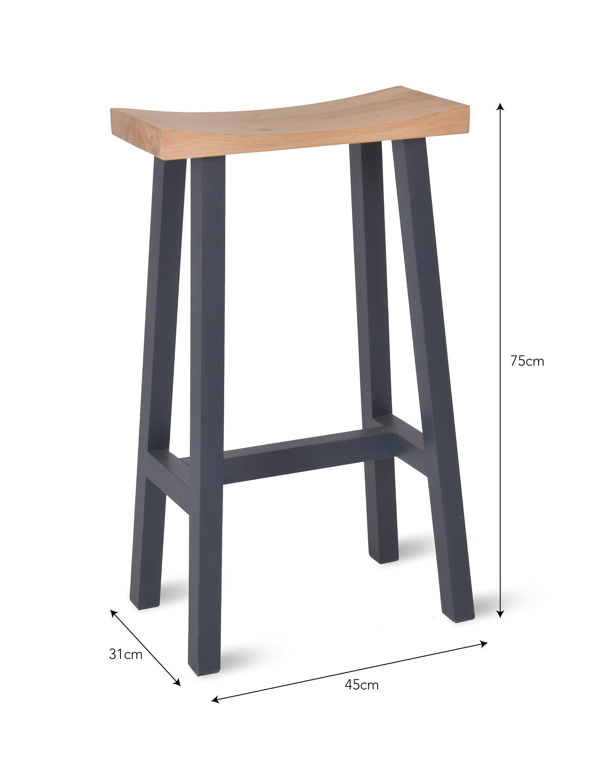 dimensions of the contemporary bar stool