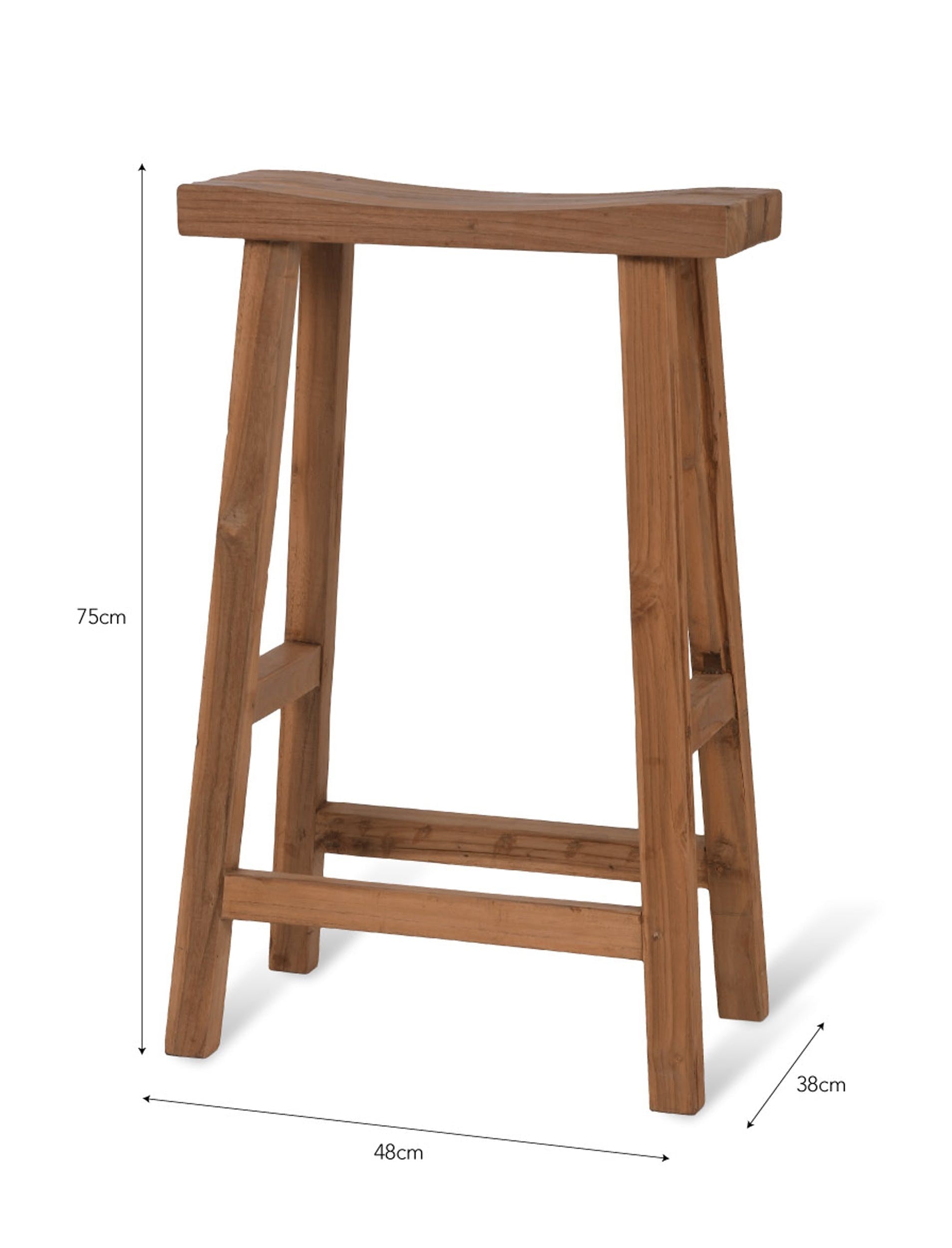 reclaimed teak bar stool the dimensions