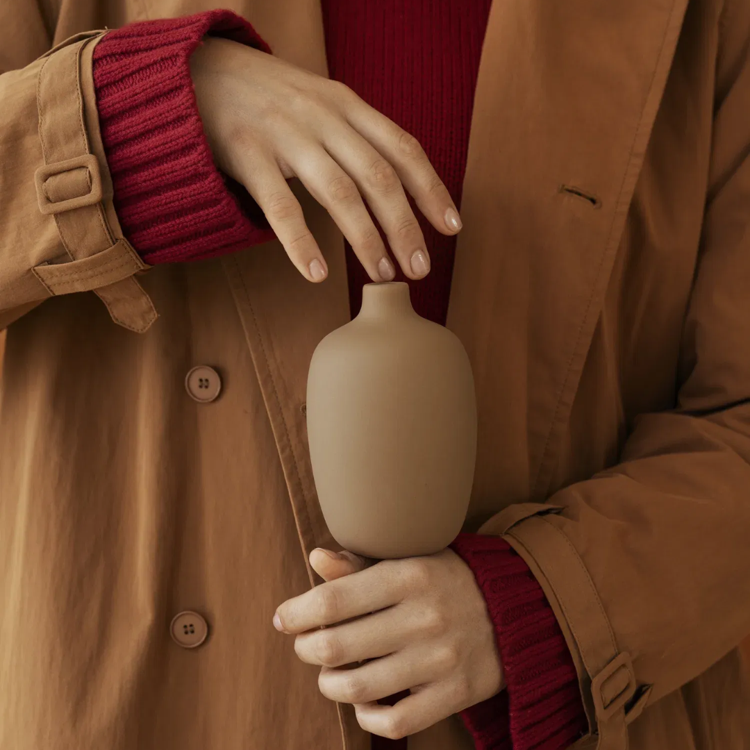 Amber Brown Ceramic Vase in 3 Sizes