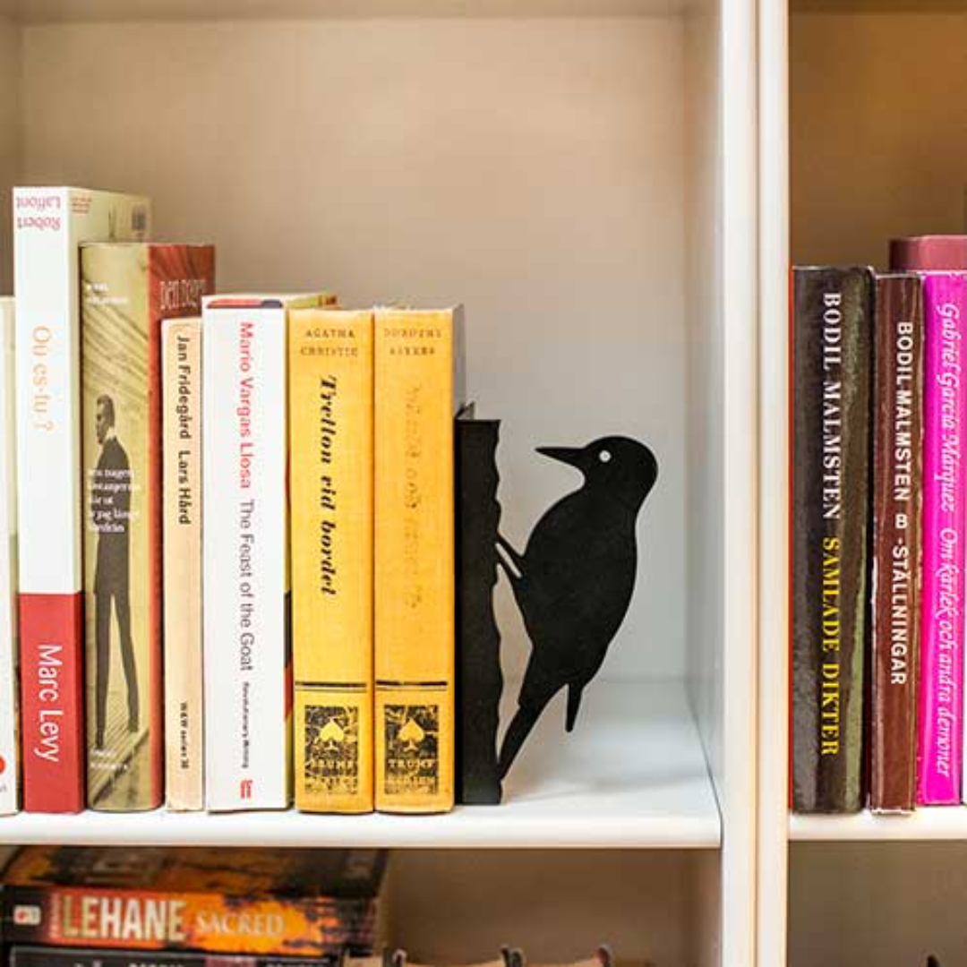 Silhouette Woodpecker Bookends