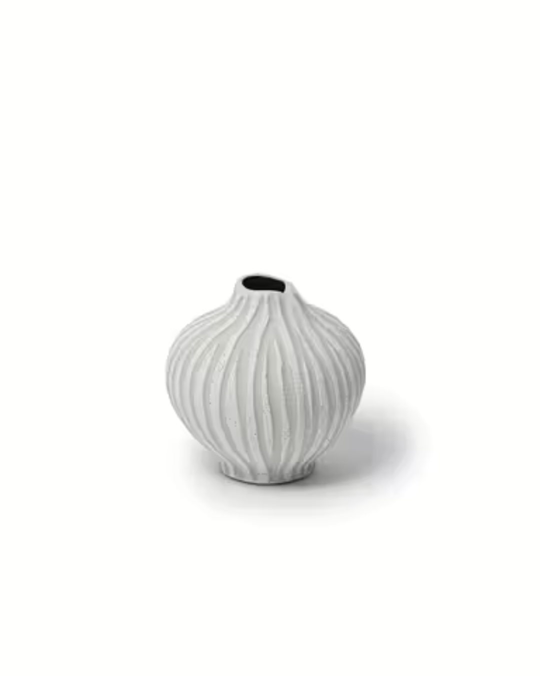 White Stone Stripe Line Vase in 2 Sizes