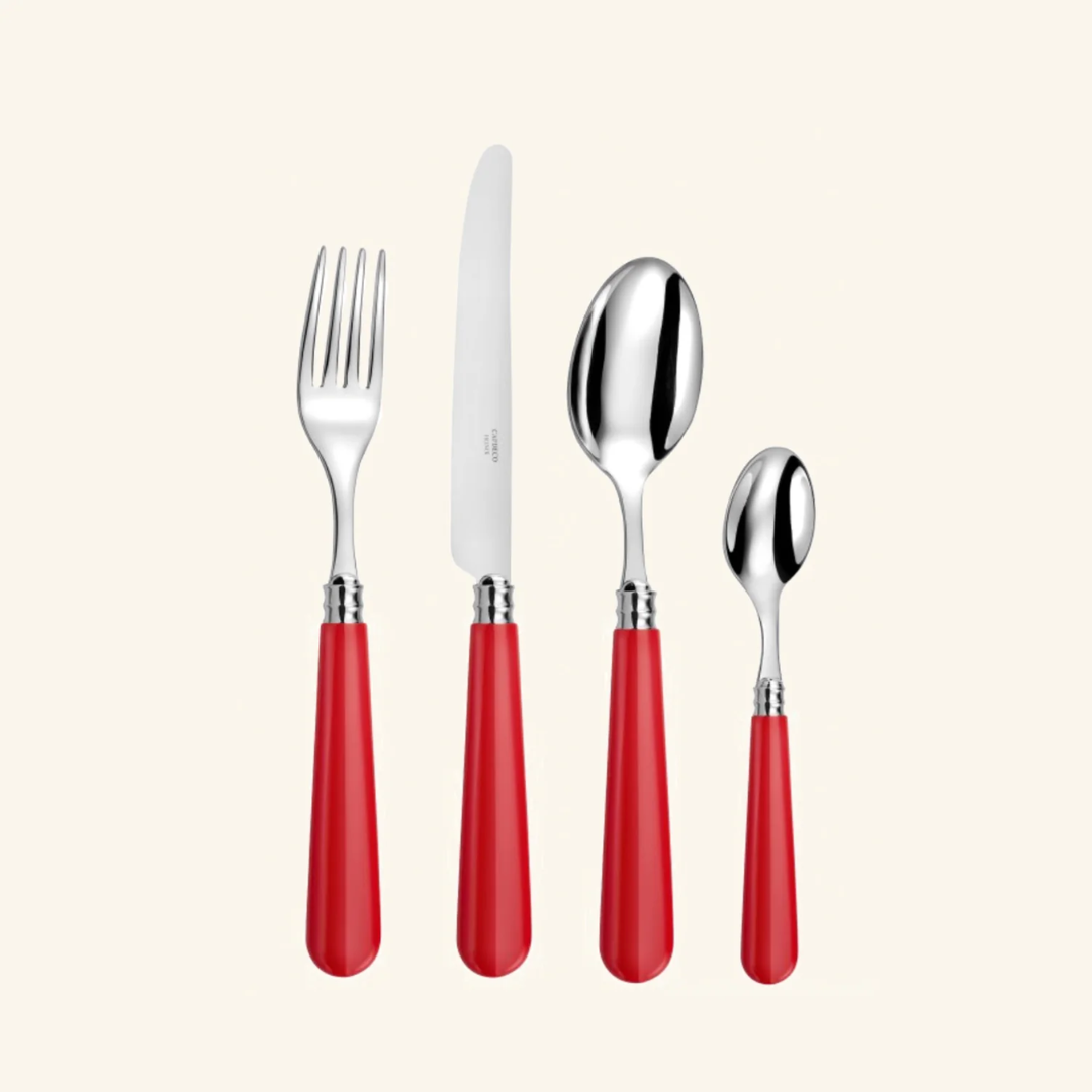 Red Cutlery Set