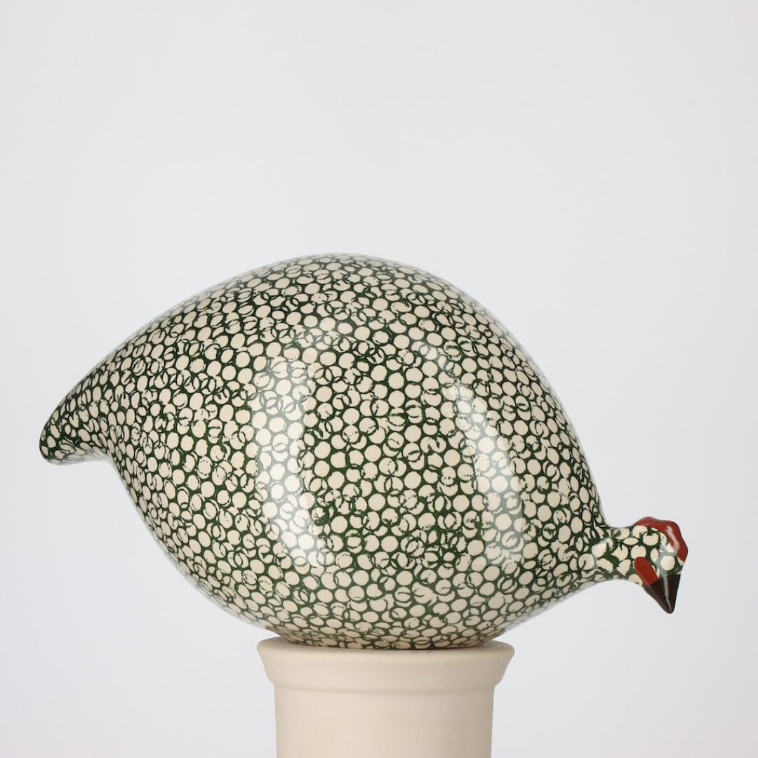 White Speckled Green Duck Guinea Fowl
