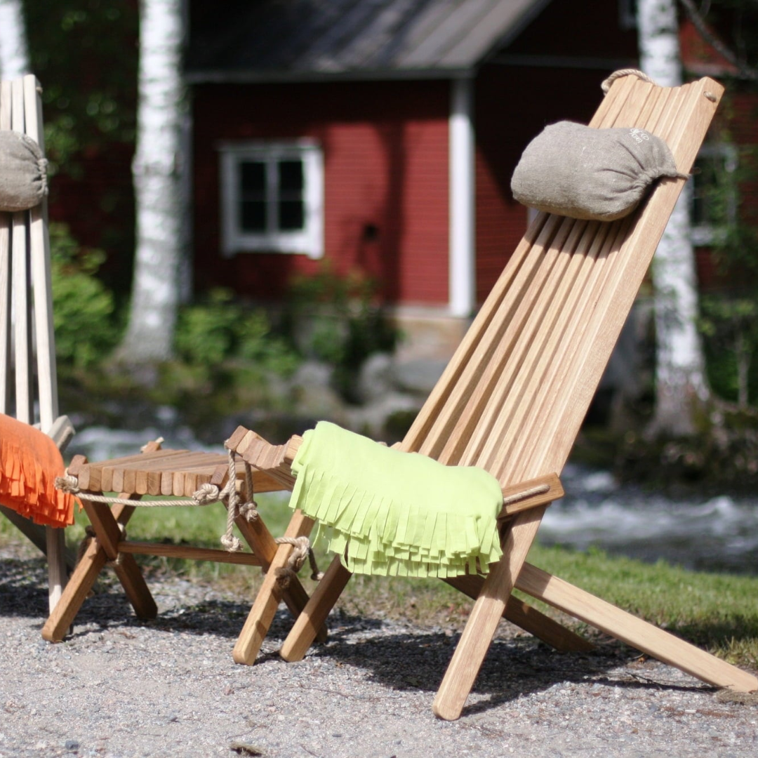 Larch Eco Chair and Matching Footstool