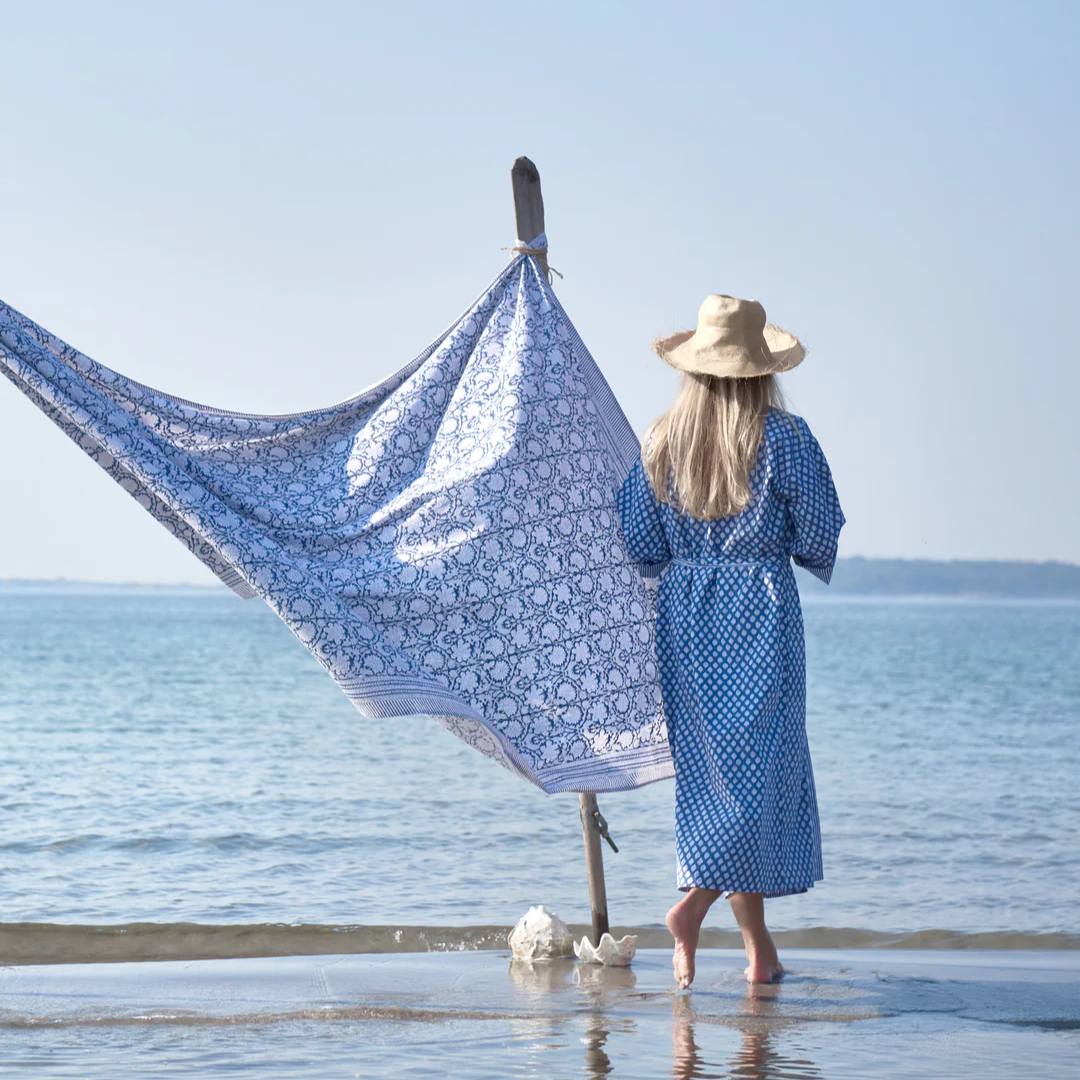 Navy Blue Paradise Tablecloth in 2 Sizes