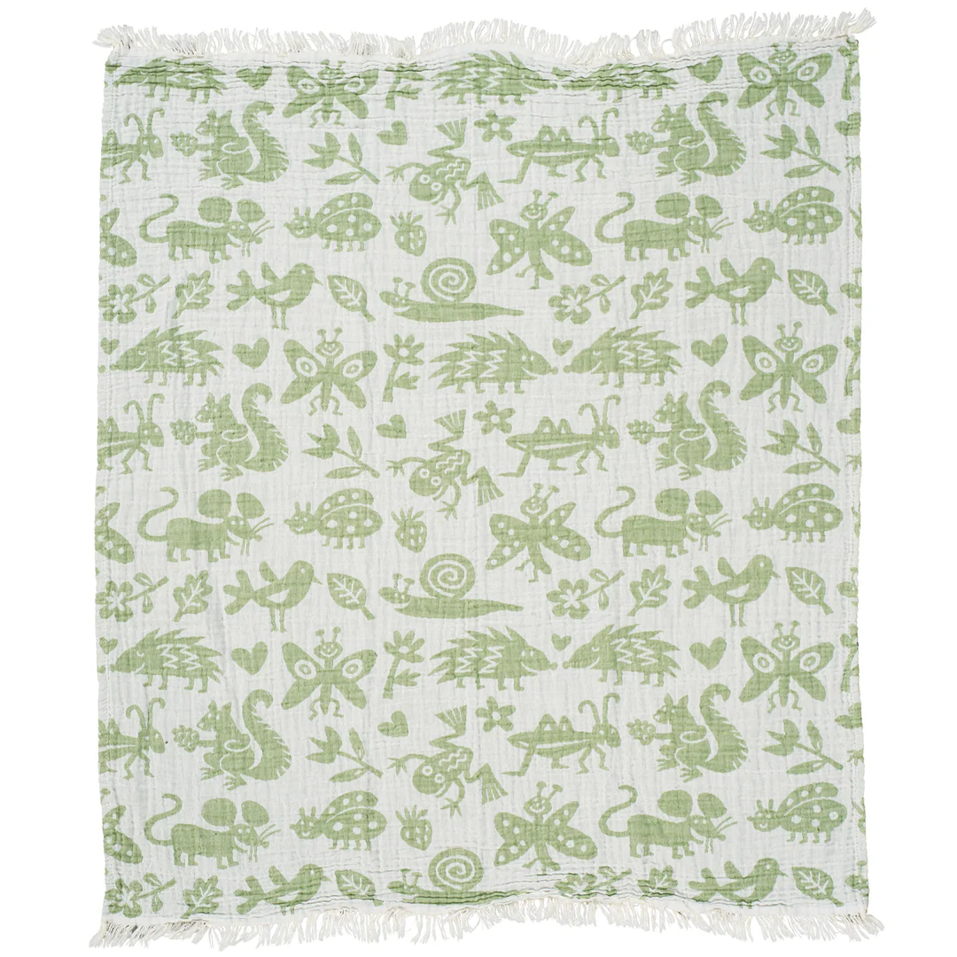 Cotton Animal Baby Blanket in 3 Colours