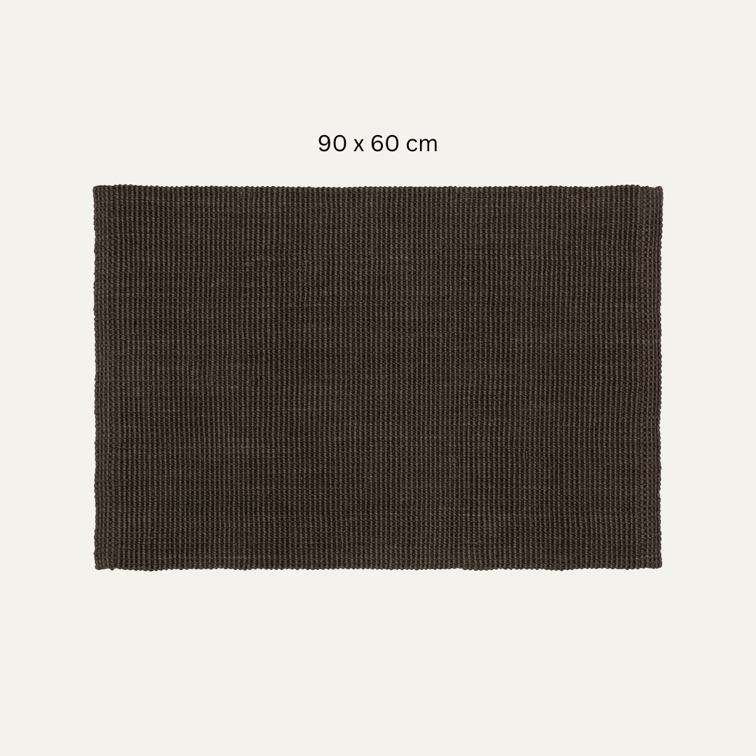 Dark Brown Jute Rug - 3 sizes