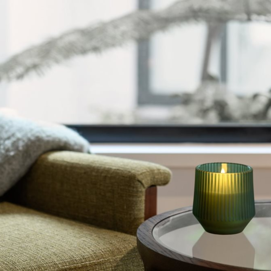 LED Scented Glass Candle in 4 Scents