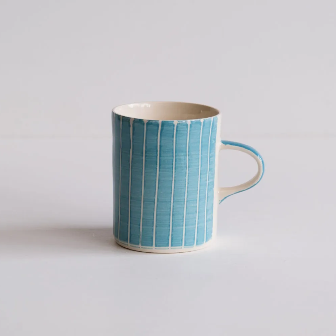 Ceramic Mug Sgrafitto Stripe