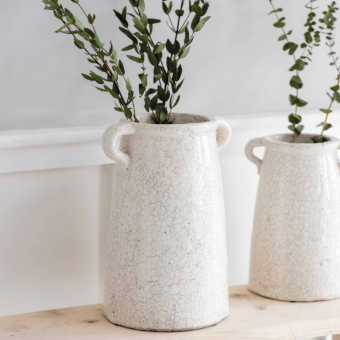 White Ceramic Vase in 2 Sizes