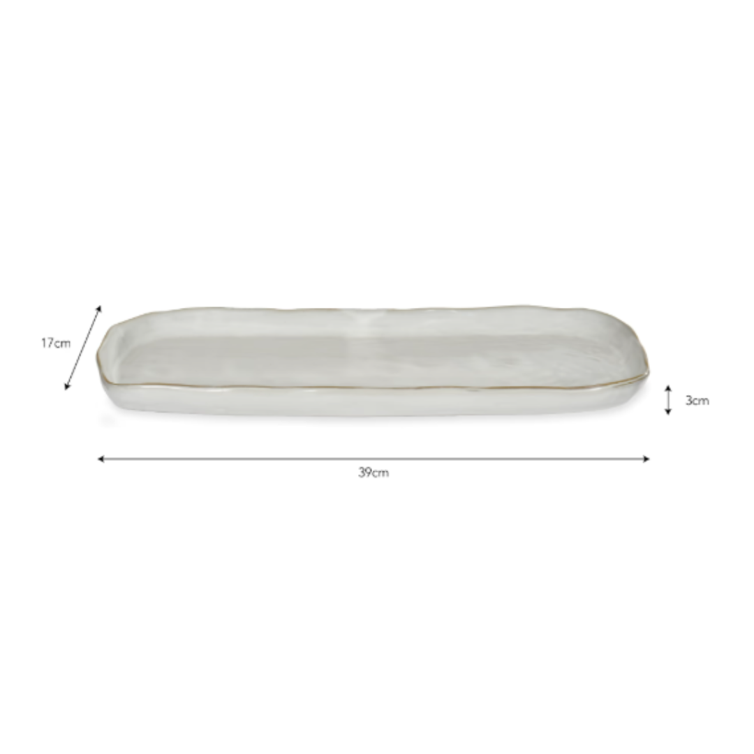 Ceramic Serving Tray White