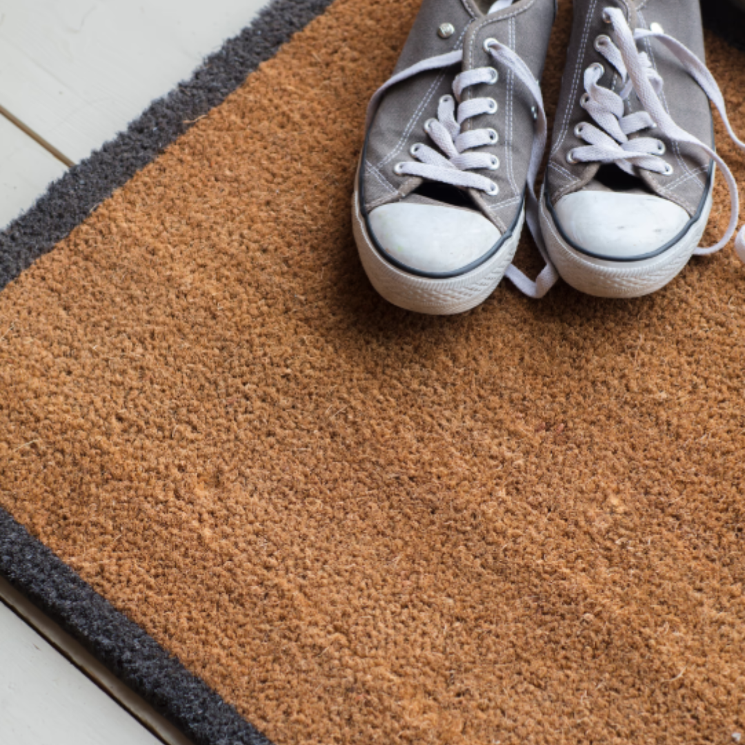 Coir Doormat with Charcoal Boarder in 2 Sizes